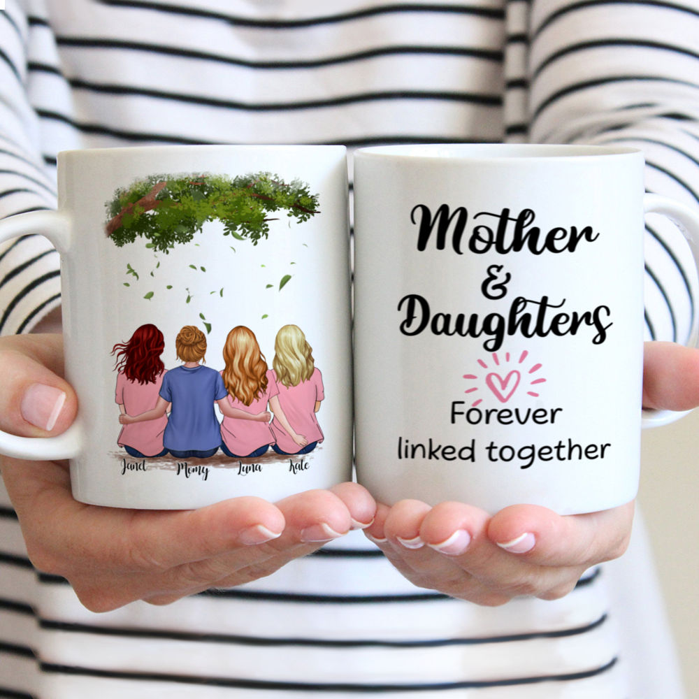 Personalized Mom Mug, Mother & Daughter Forever Linked Together, Mother's  Day Gift, Birthday Gift From Daughter - Highly Unique