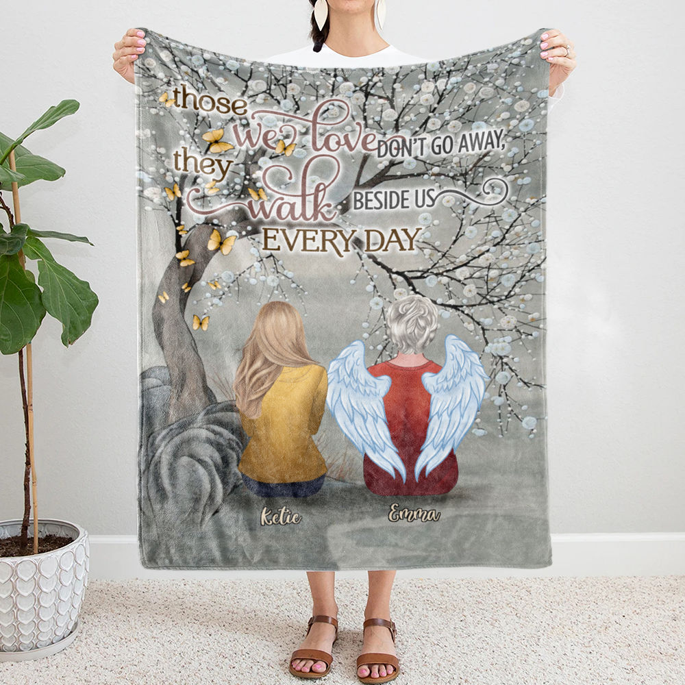 Personalized Fleece Blanket - Those We Love Don't Go Away (Memorial)