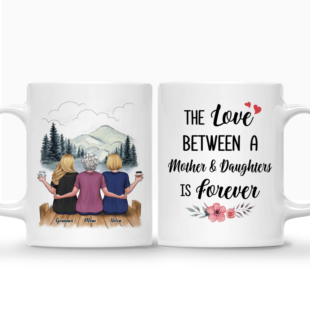 Mother's Day - The Love Between A Mother And Daughters Is Forever (ver5) - Personalized Mug_3