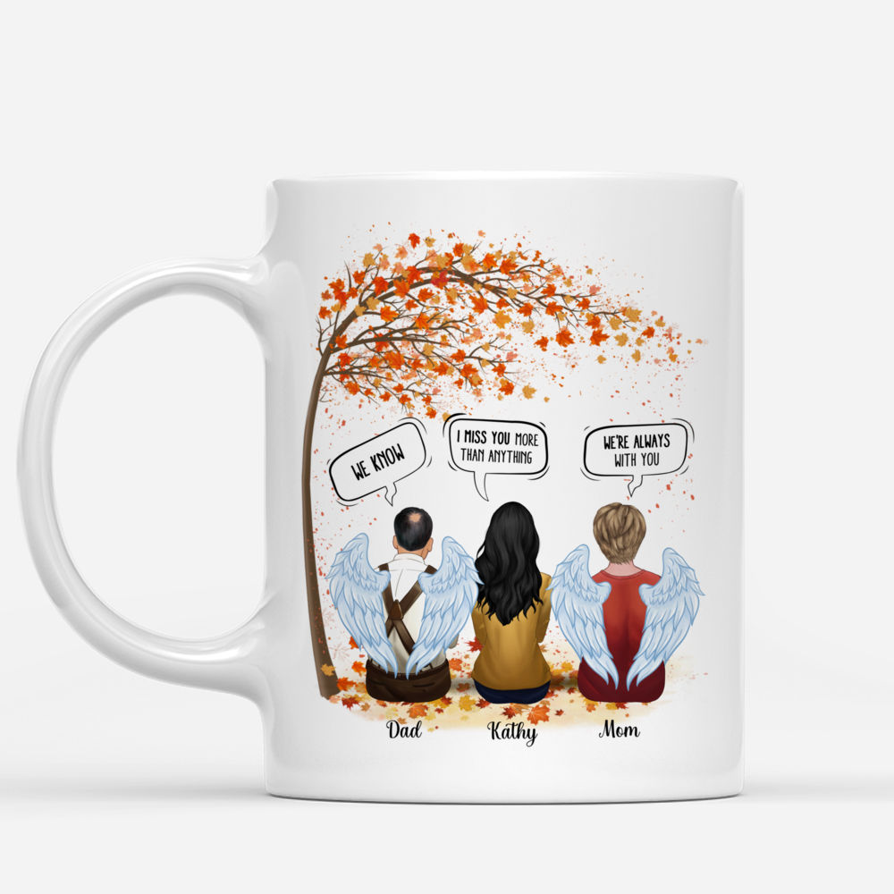 Personalized Mug - Memorial Mug - Those We Love Don't Go Away, They Walk Beside Us Everyday. (autumn)_1