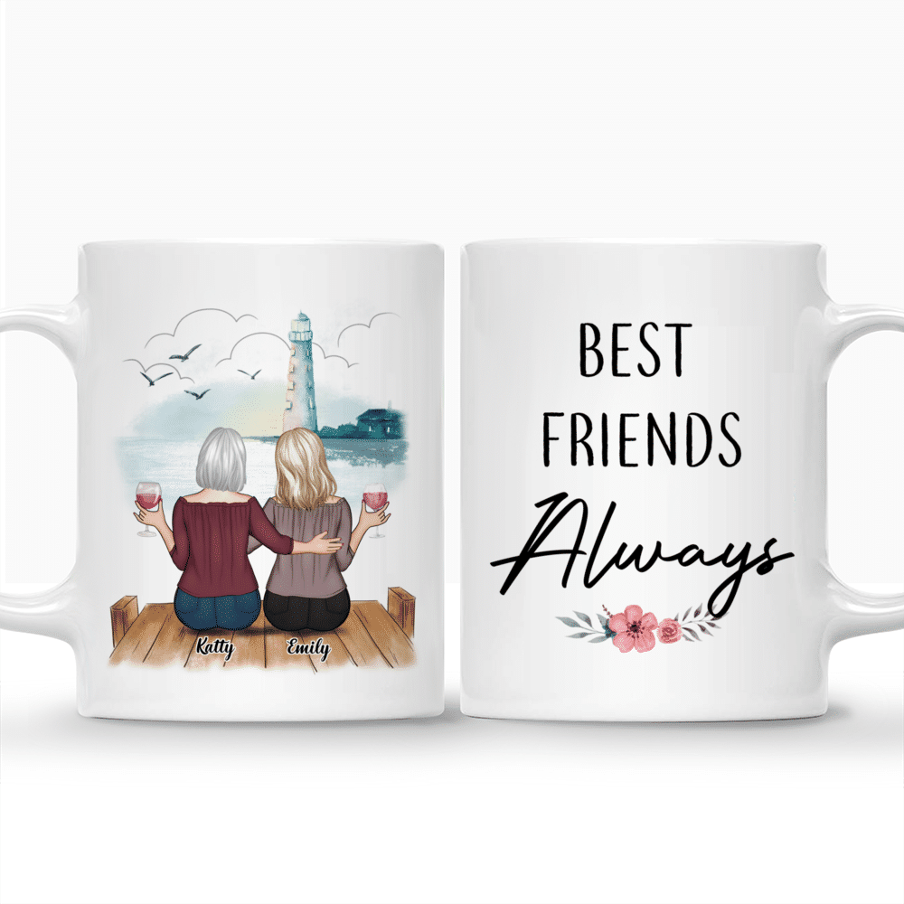 Up to 5 Women - Best Friends Always - Personalized Mug_3