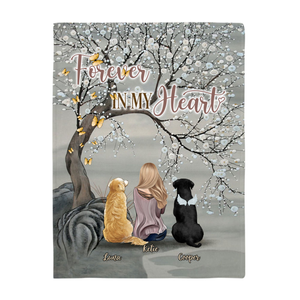 Girl and dogs - Personalized dog doormat – Giftymize™️