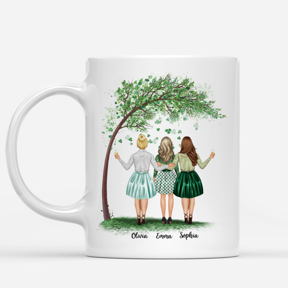 Best friends - Best friends are like four leaf clovers, hard to find and lucky - Up to 4 Friends - Personalized Mug_1