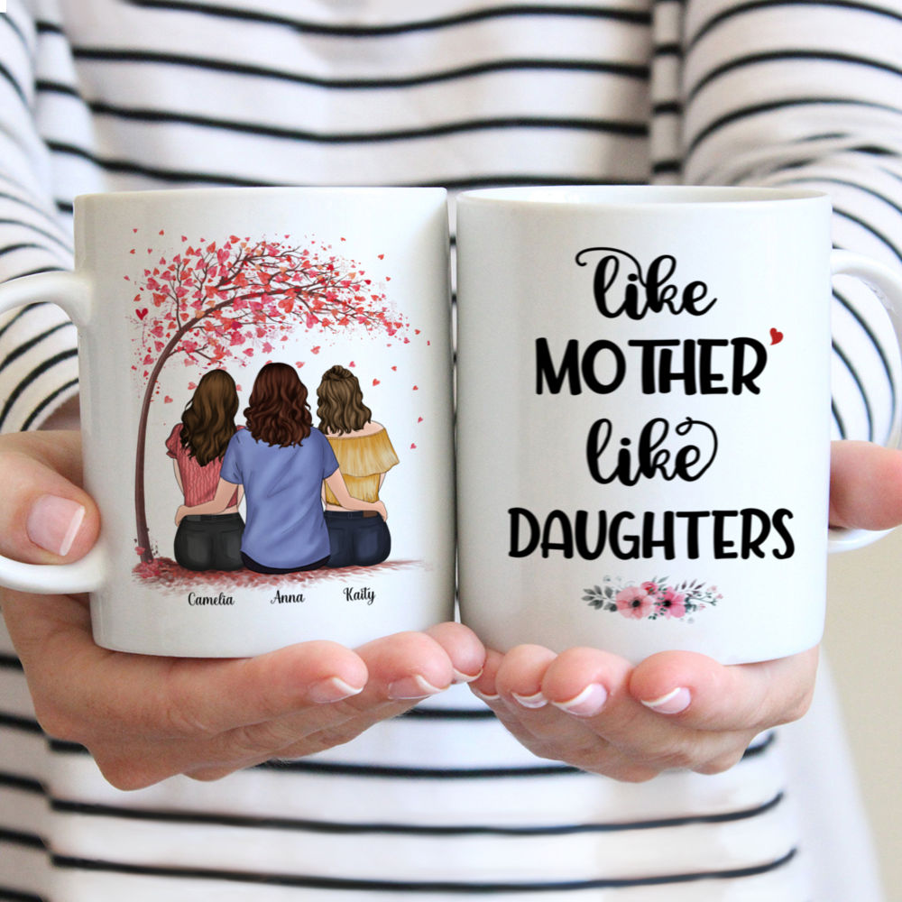 Personalized Mug - Mother & Daughter (Pink Tree) - Like Mother Like Daughters