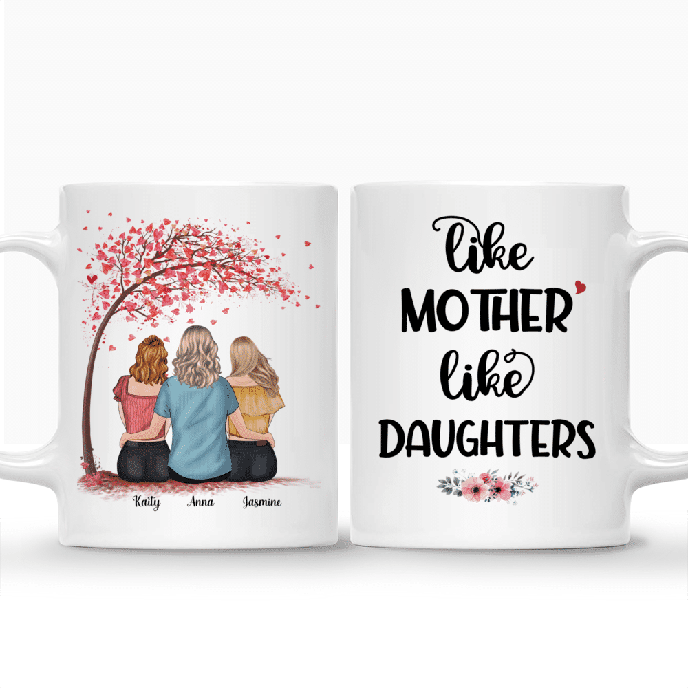 Personalized Mug - Mother & Daughter (Pink Tree) - First My Mother Forever My Friend_3