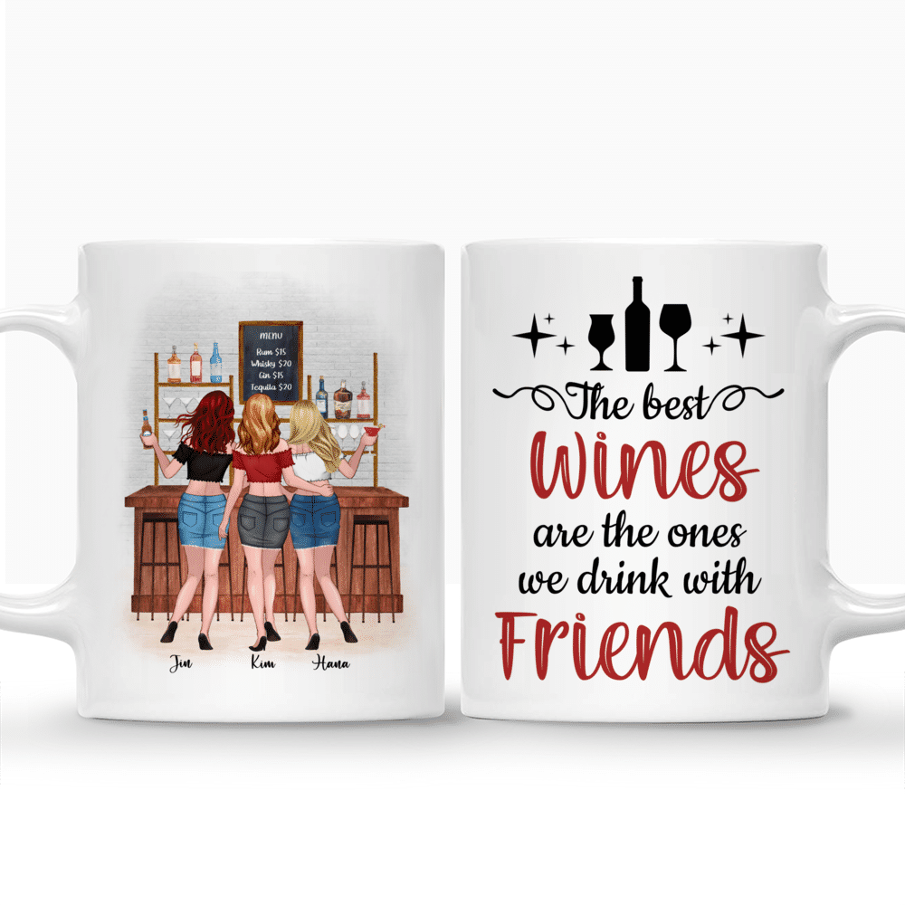 Personalized Mug - Up to 6 Girls - The best wine is the one we drink with friends_3