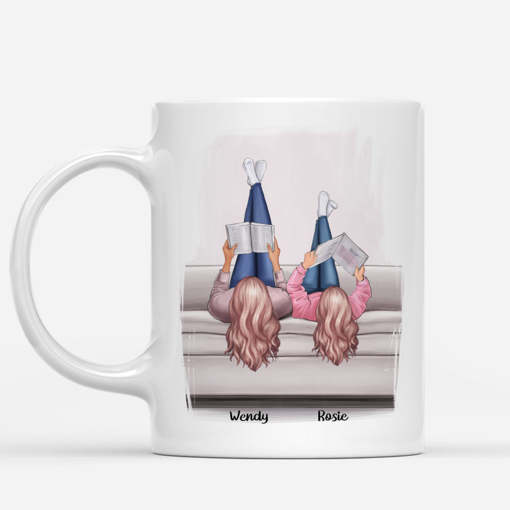 Personalized Mug - Mother & Children - Love you to the moon and back_2
