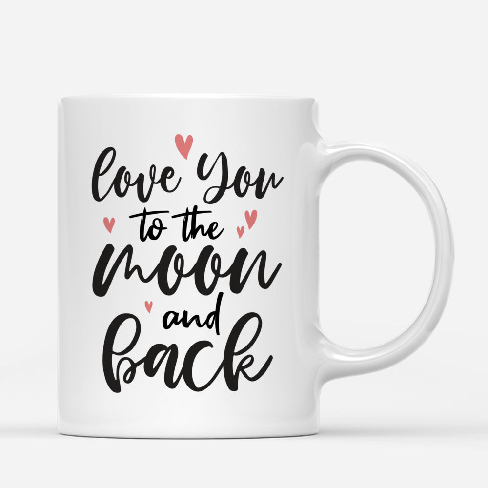 Personalized Mug - Mother & Children - Love you to the moon and back_3