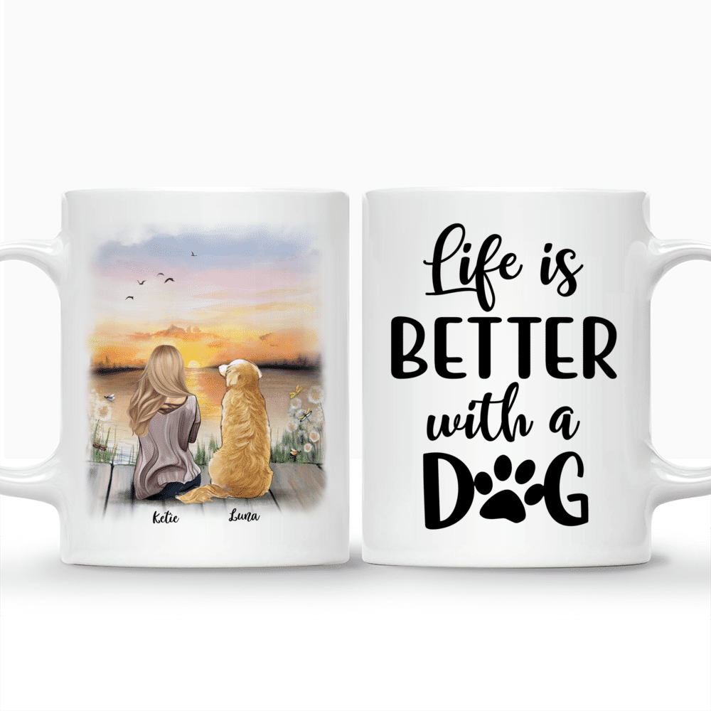 Personalized Mug For Dog Lover - Life Is Better With A Dog_3