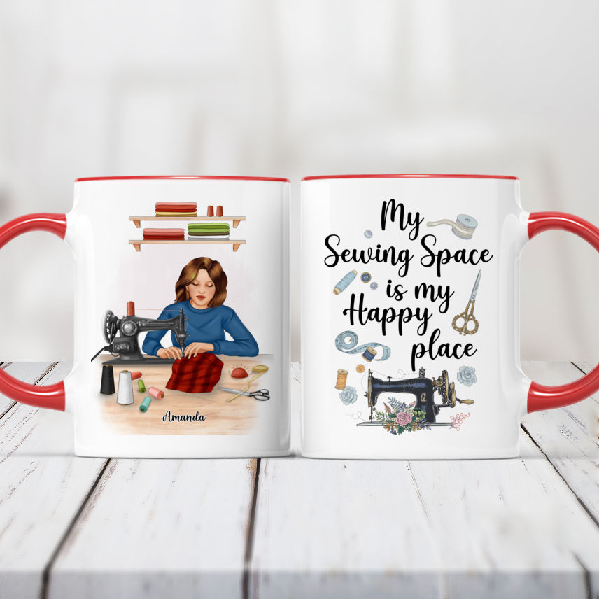 Sewing Mug, My Sewing Room is My Happy Place, Sewing Gift, Love Sewing, Sewing  Gifts for Her, Sewing Gifts Women, Sew Gift, SW012WM04 