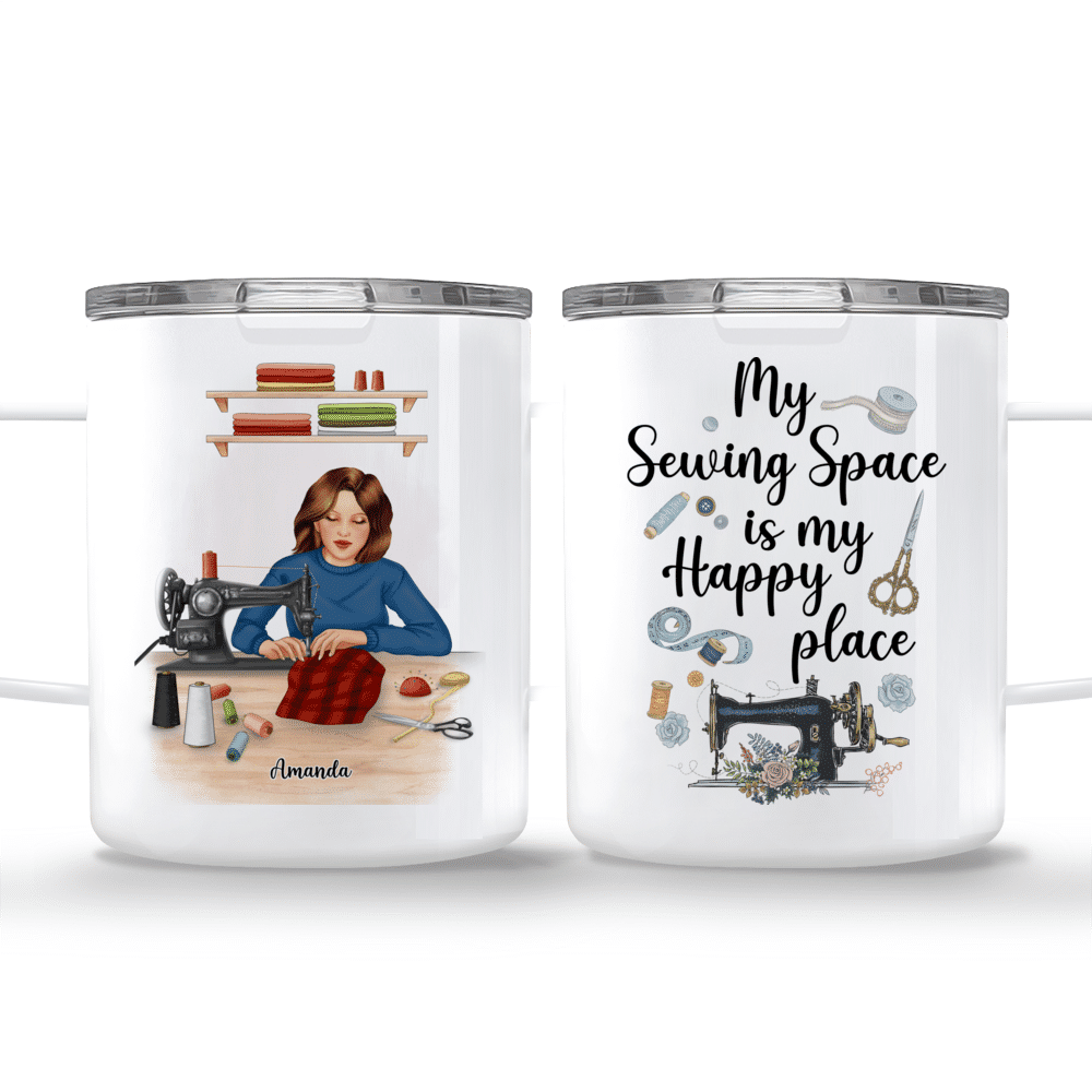 Personalized Mug - My Sewing Space Is My Happy Place