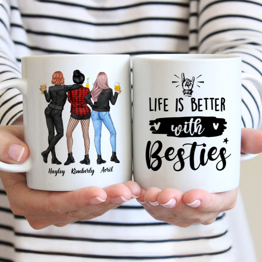 Personalized Mug - Rock Chicks - Life Is Better With Besties - Up to 4 Ladies (2)
