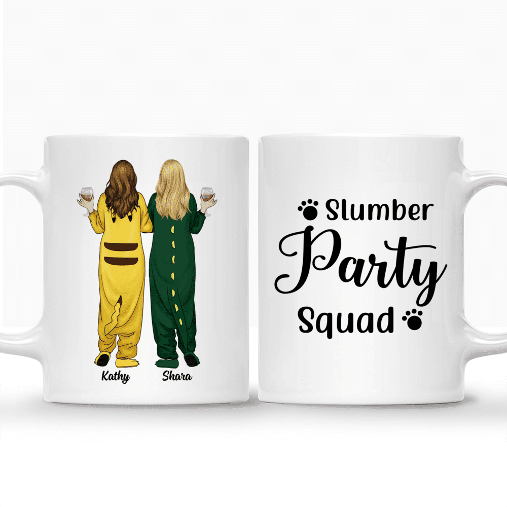 Personalized Mug - Onesies Pajamas Girls - Slumber Party Squad_3