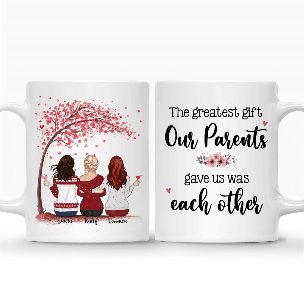 Personalized Mug - Up to 5 Women - The greatest gift our parents gave us  was each other