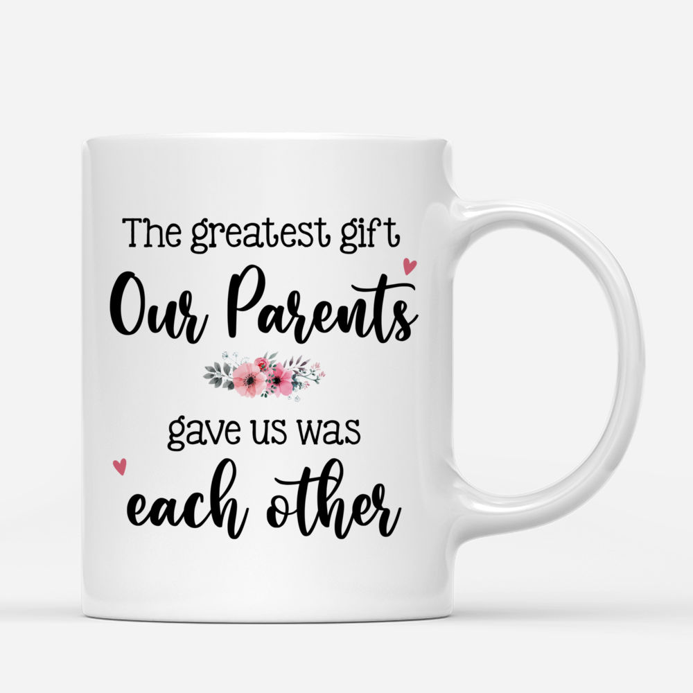 Personalized Mug - Up to 5 Women - The greatest gift our parents gave us  was each other