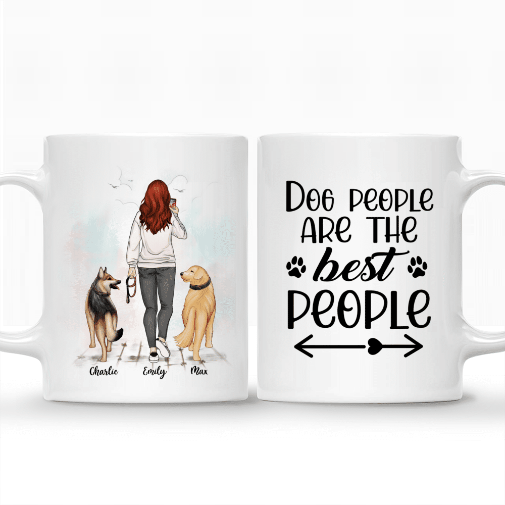 Personalized Mug - Walking Dog - Dog people are the best people_3