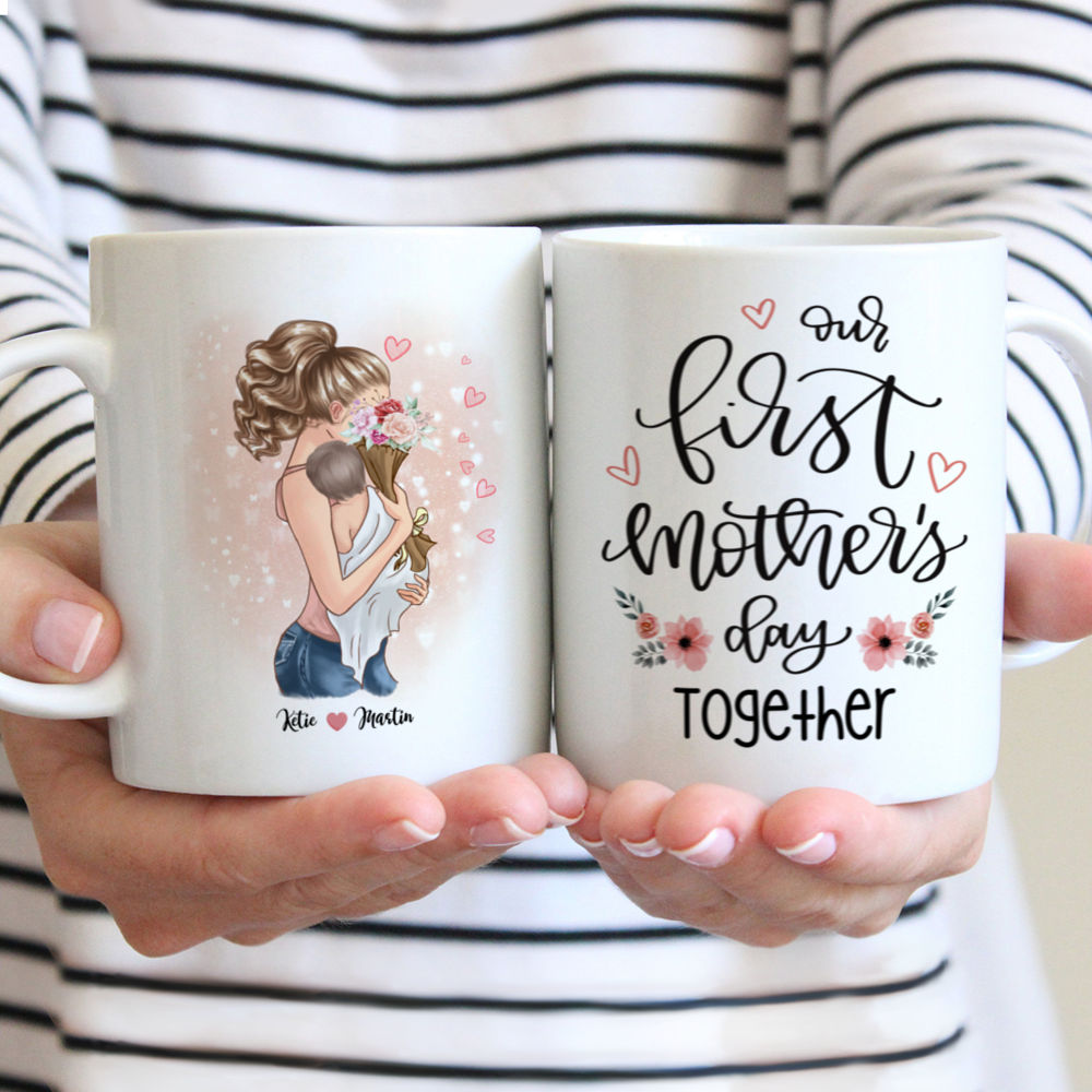 Personalized Mug - Family - Our first mother's day together.