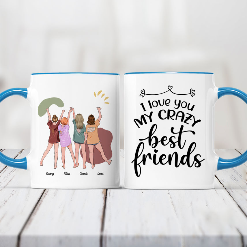 Crazy Corner Happiness is insulting your best friend Magic Mug (330 ML)
