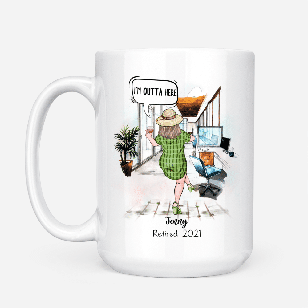 Custom Funny Retirement Coffee Mug Custom Name Weekly Schedule Ceramic Retirement Mug for Gifts, 1-Pack East Urban Home