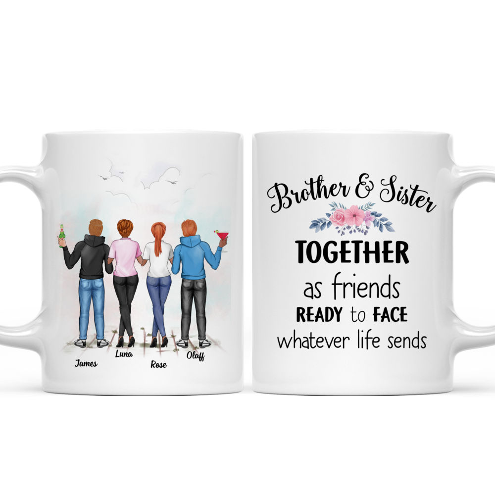 Personalized Bro & Sis Mug - Brother and Sister, Together as Friends_3