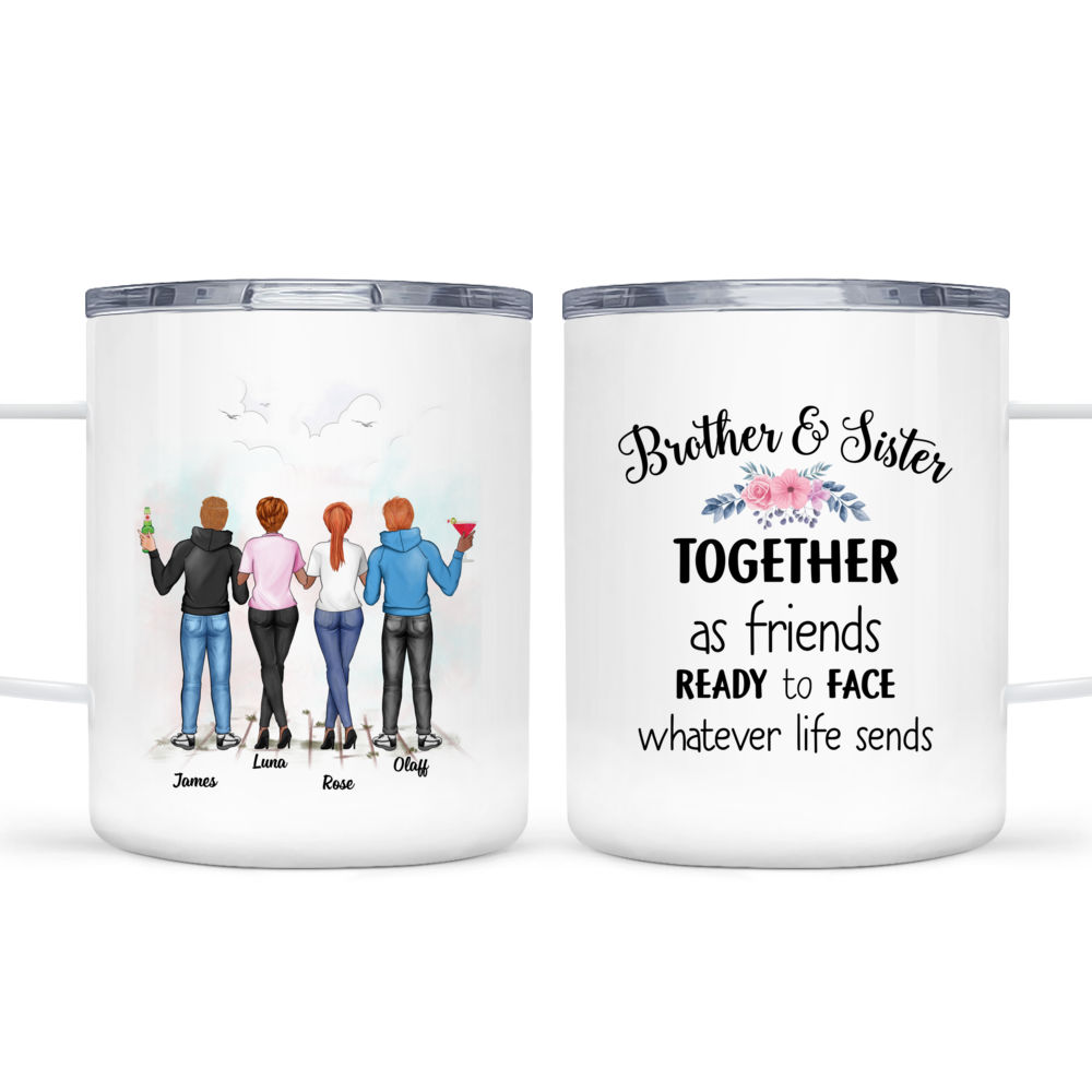 Personalized Bro & Sis Mug - Brother and Sister, Together as Friends