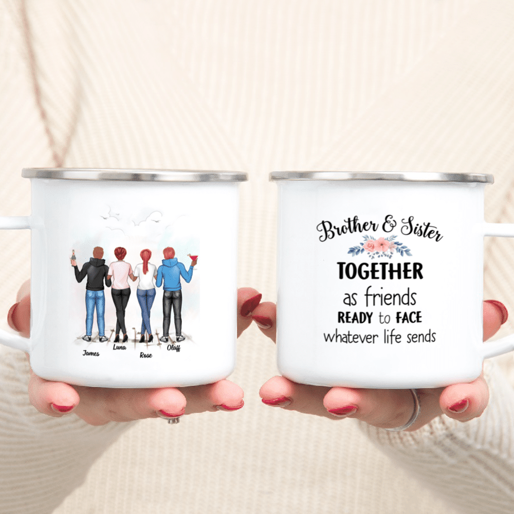 Personalized Bro & Sis Mug - Brother and Sister, Together as Friends