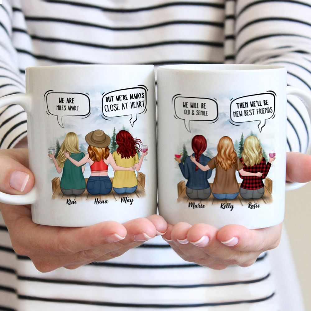 Personalized Mug - Up to 10 Woman - We'll Old And Senile, Then We'll Be New Friends