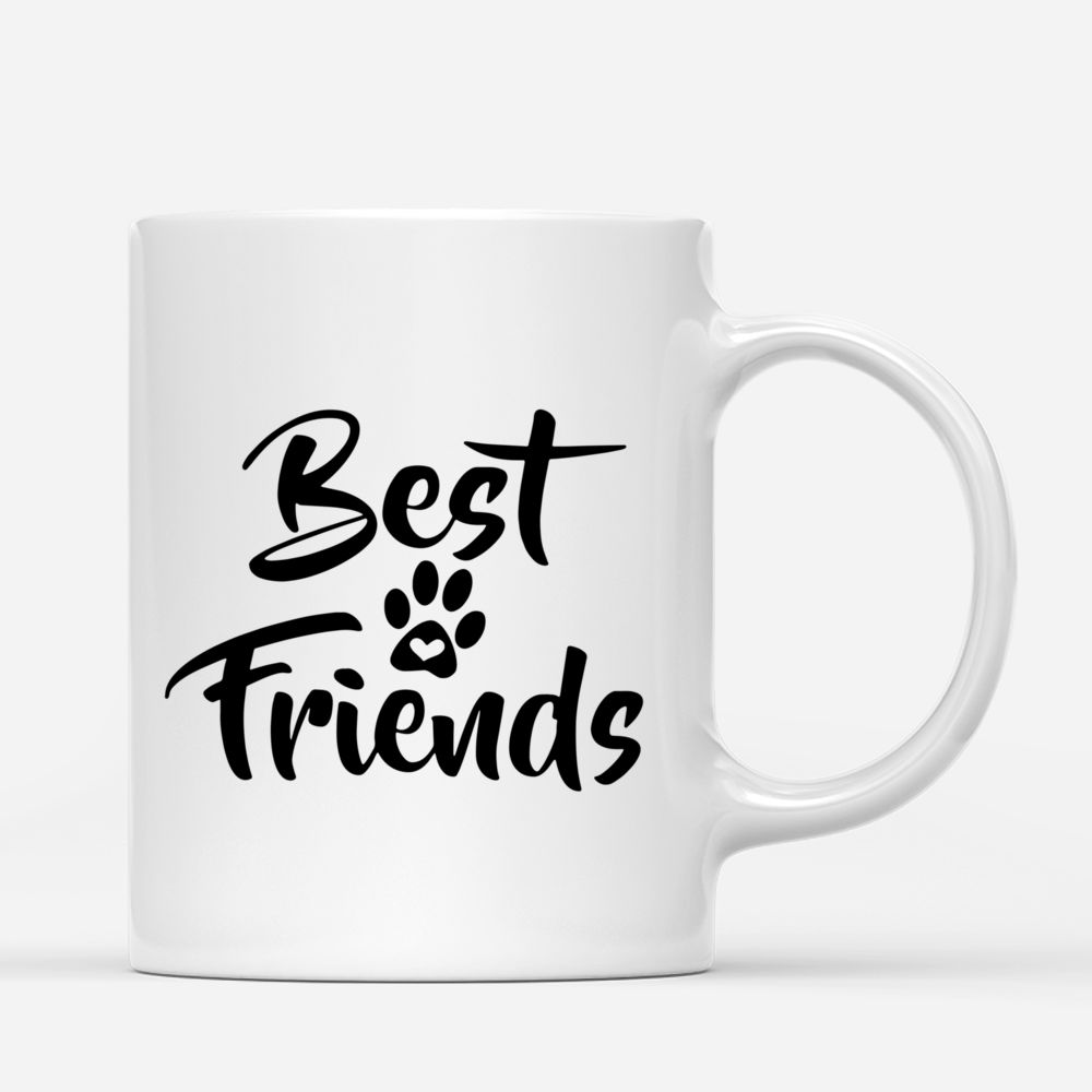 Personalized Mug - Girl and Dogs and Cats Autumn - Best Friends_2