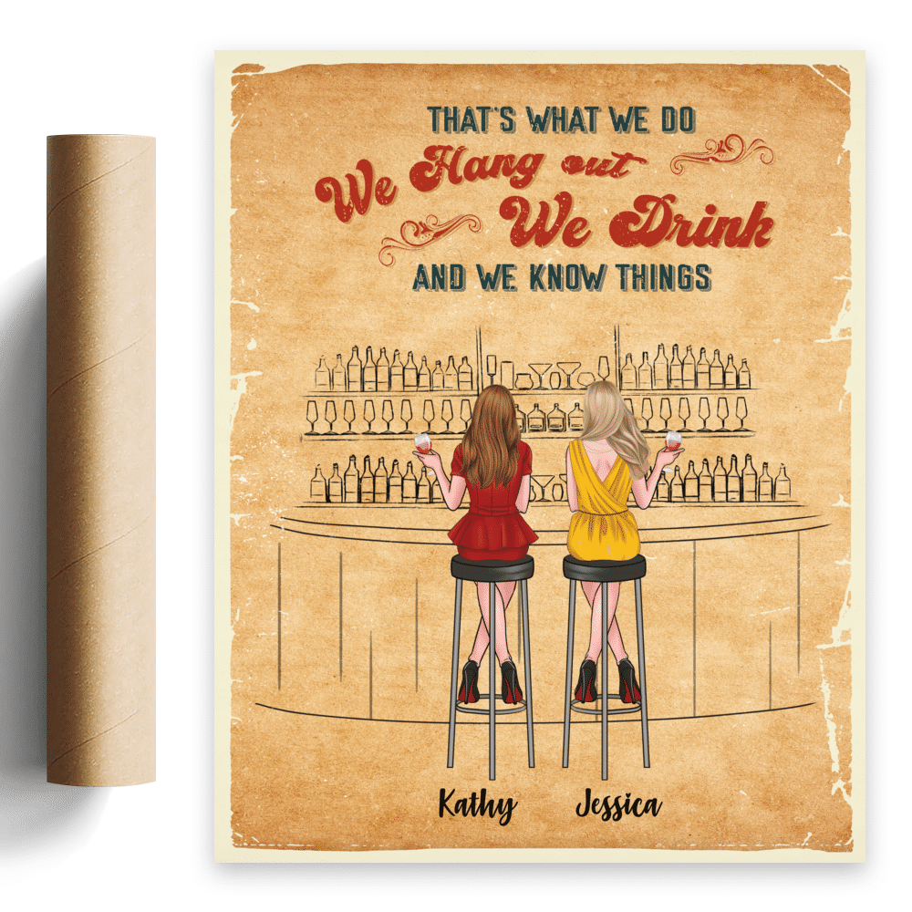 Drink Team Personalized Poster - That's What We Do  We Hang Out We Drink...