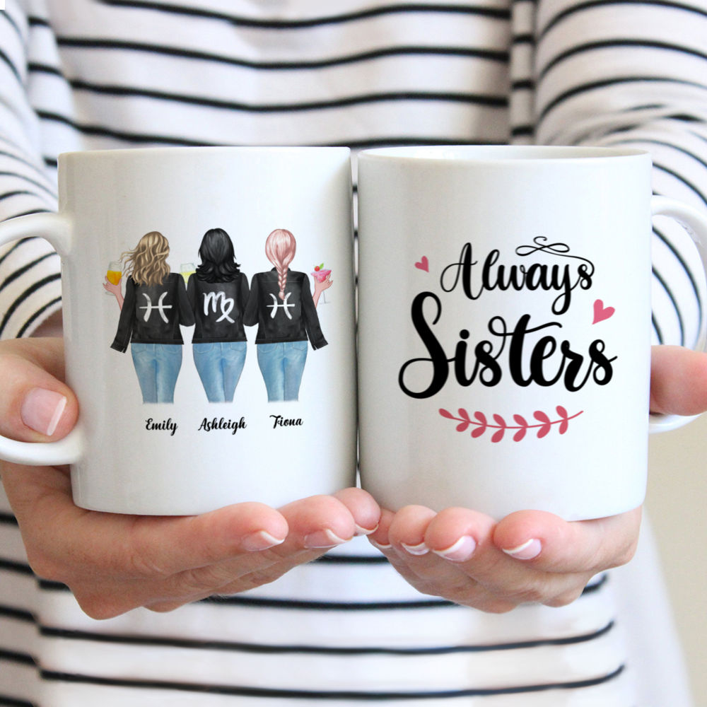 Personalized Mug - Horoscope Friends - Always Sisters