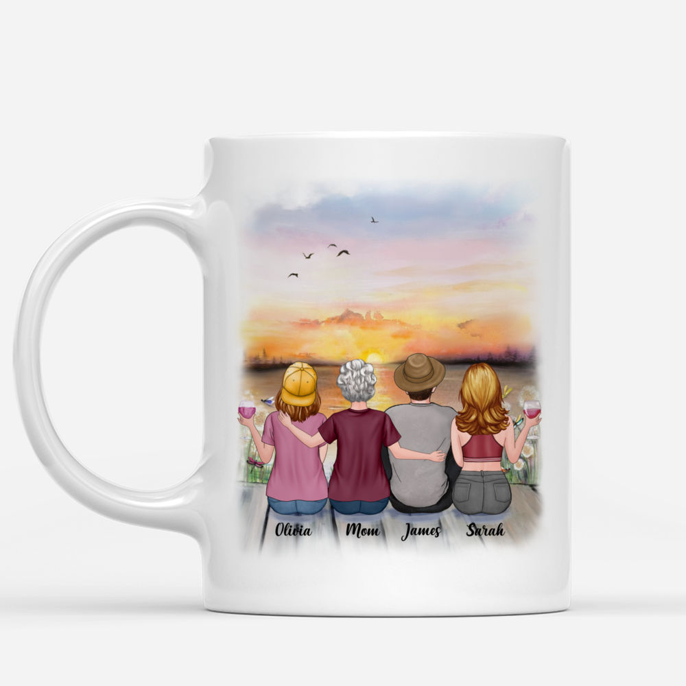 Mother & Children - Sunset - First Our Mother Forever Our Friend - Birthday Gift, Mother's Day Gift For Mom, Son, Daughters - Personalized Mug_1