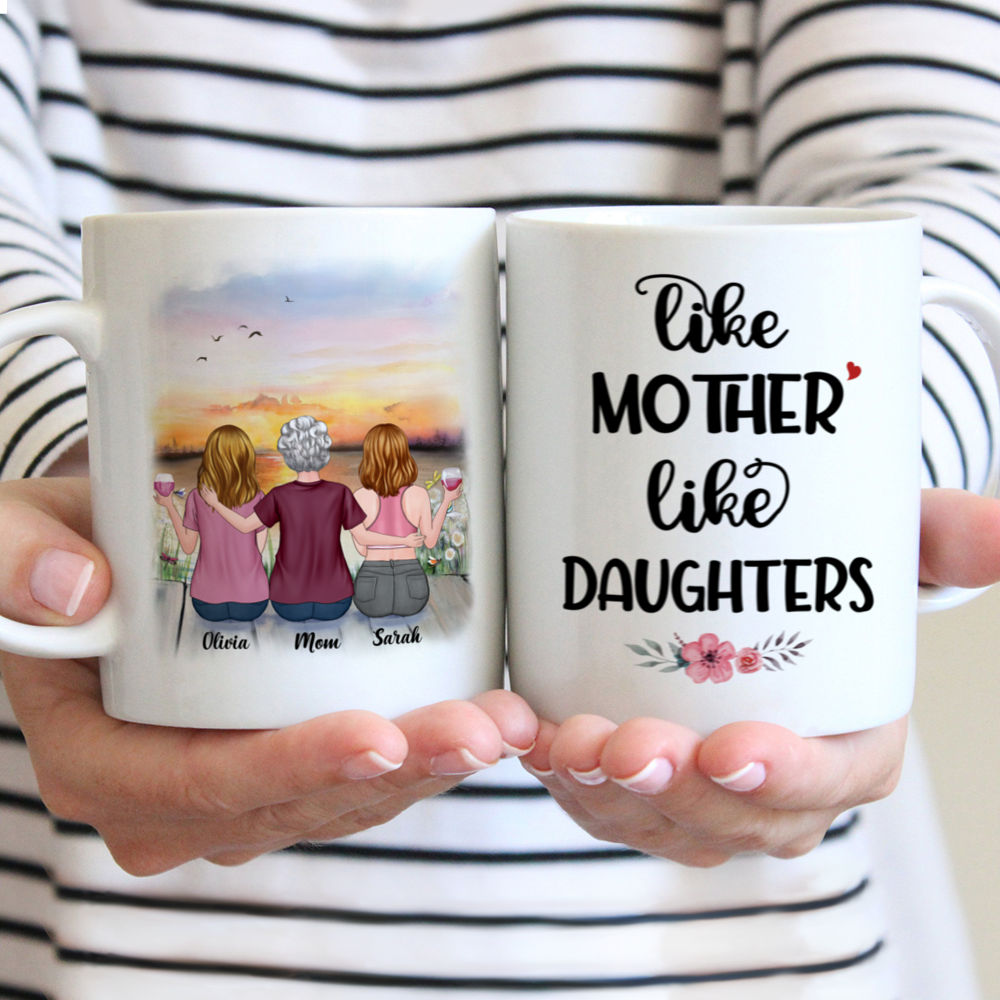 Mother & Daughter Custom Coffee Cups - Sunset - Like Mother Like Daughters