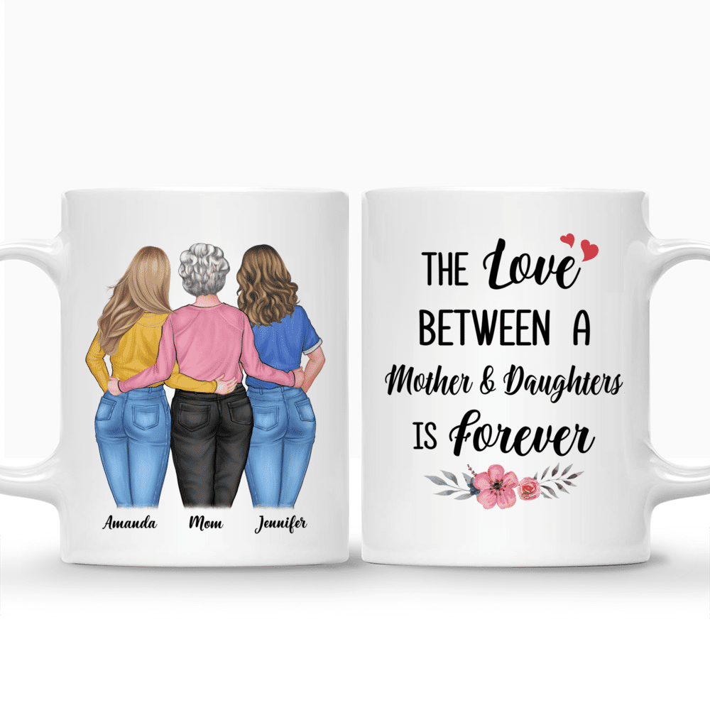 Personalized Mug - Loving Mother - The Love Between A Mother And Daughters Is Forever (2)_3