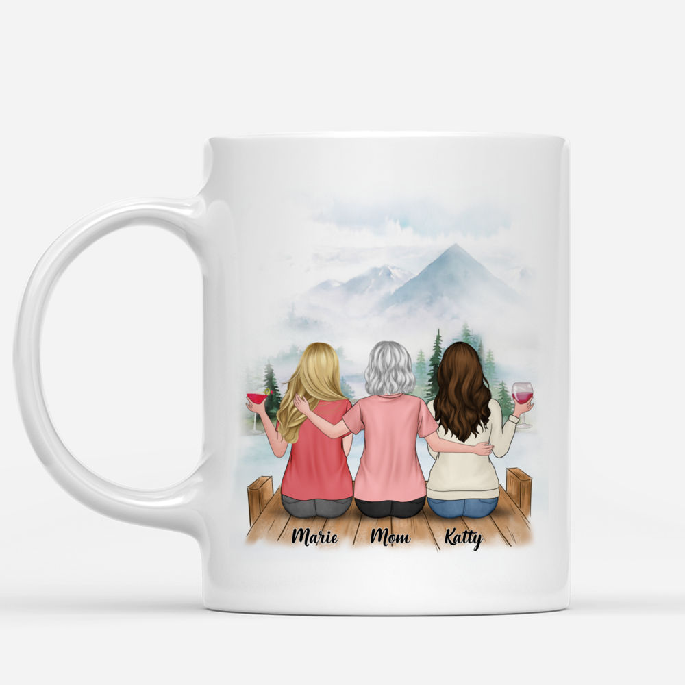 Personalized Mug - Mother & Daughters - Mother & Daughters forever linked together (3620)_1