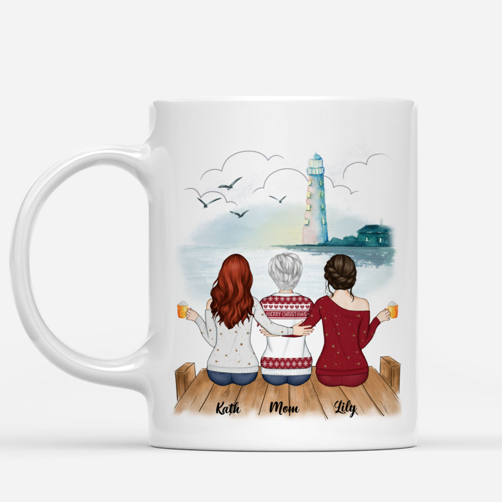 Personalized Mug - Daughter and Mother - The love between a Mother and Daughters is forever (Lighthouse)_1