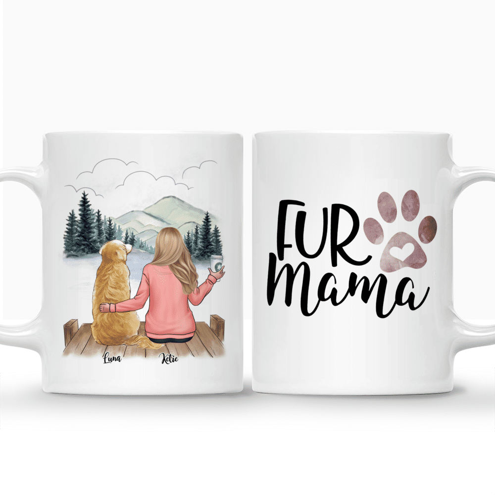 Fur Mama, Best Dog Mom Mugs, Customized Mugs for Dog Lovers