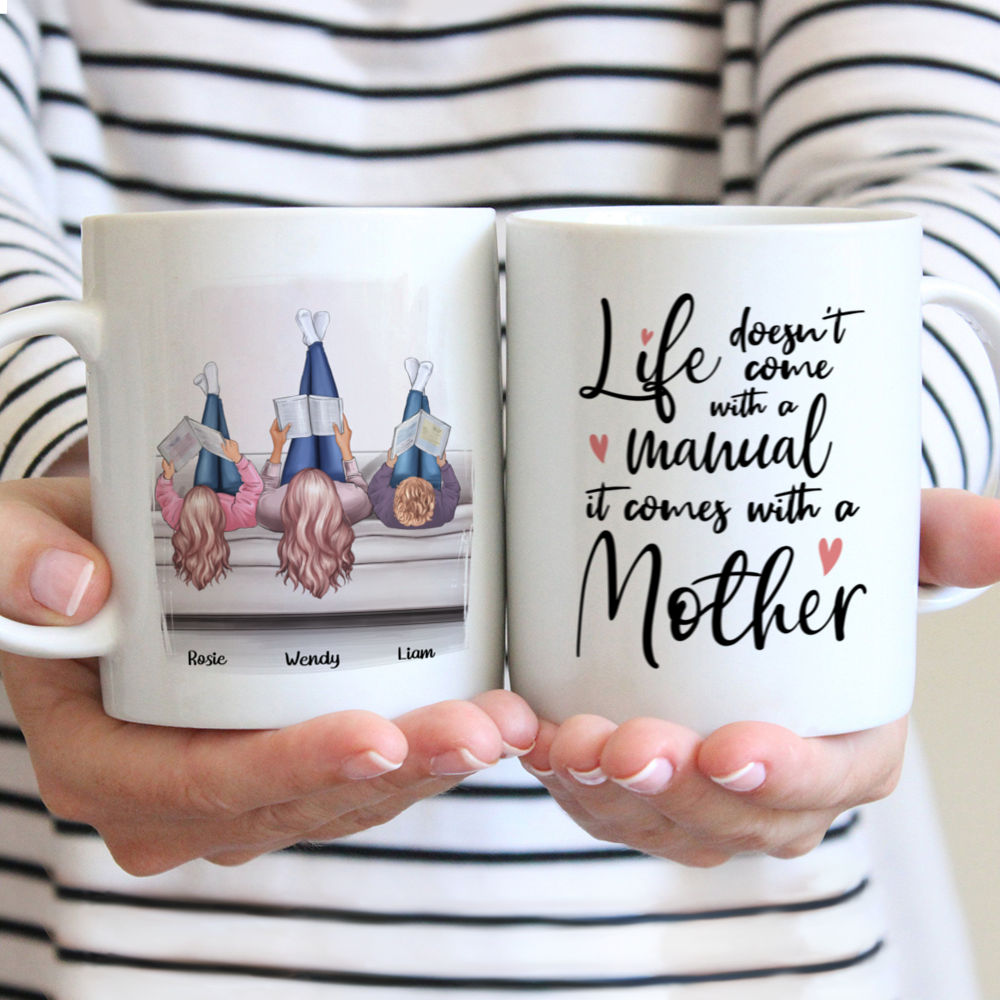 Mother & Children - Life doesn't come with a manual. It comes with a mother (2) - Personalized Mug