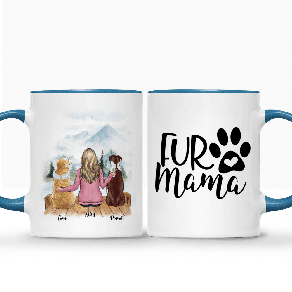 Mama Bear Flower Personalized Dispatcher Coffee Mug - My Hero Wears Blue