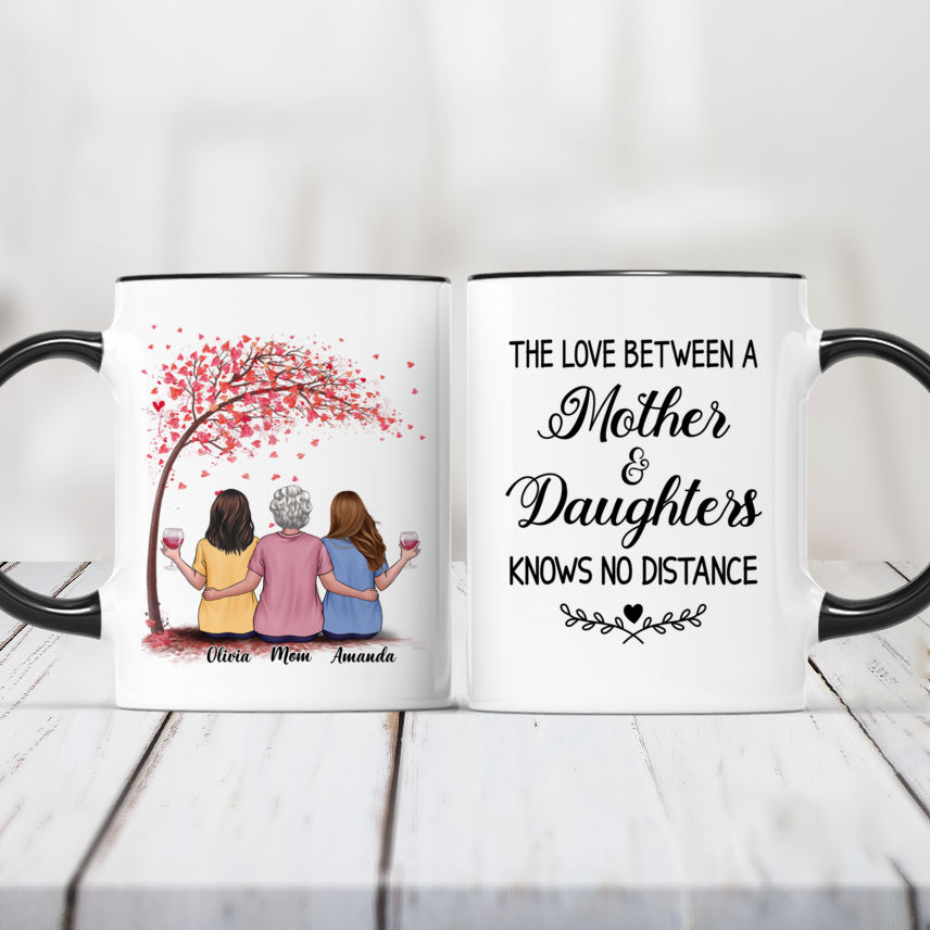 Personalized Mom Coffee Mugs - Love Knows No Distance