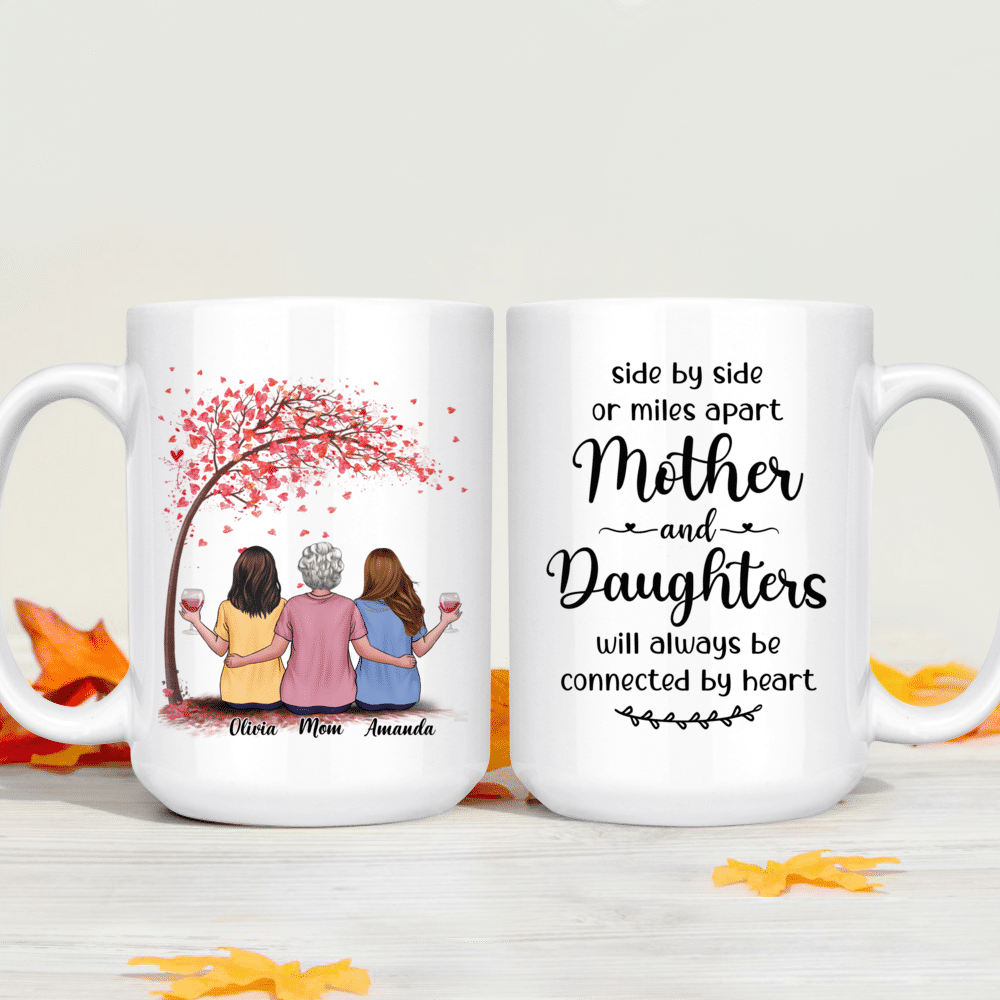 Personalized Two Daughters and Mom Mug — Glacelis