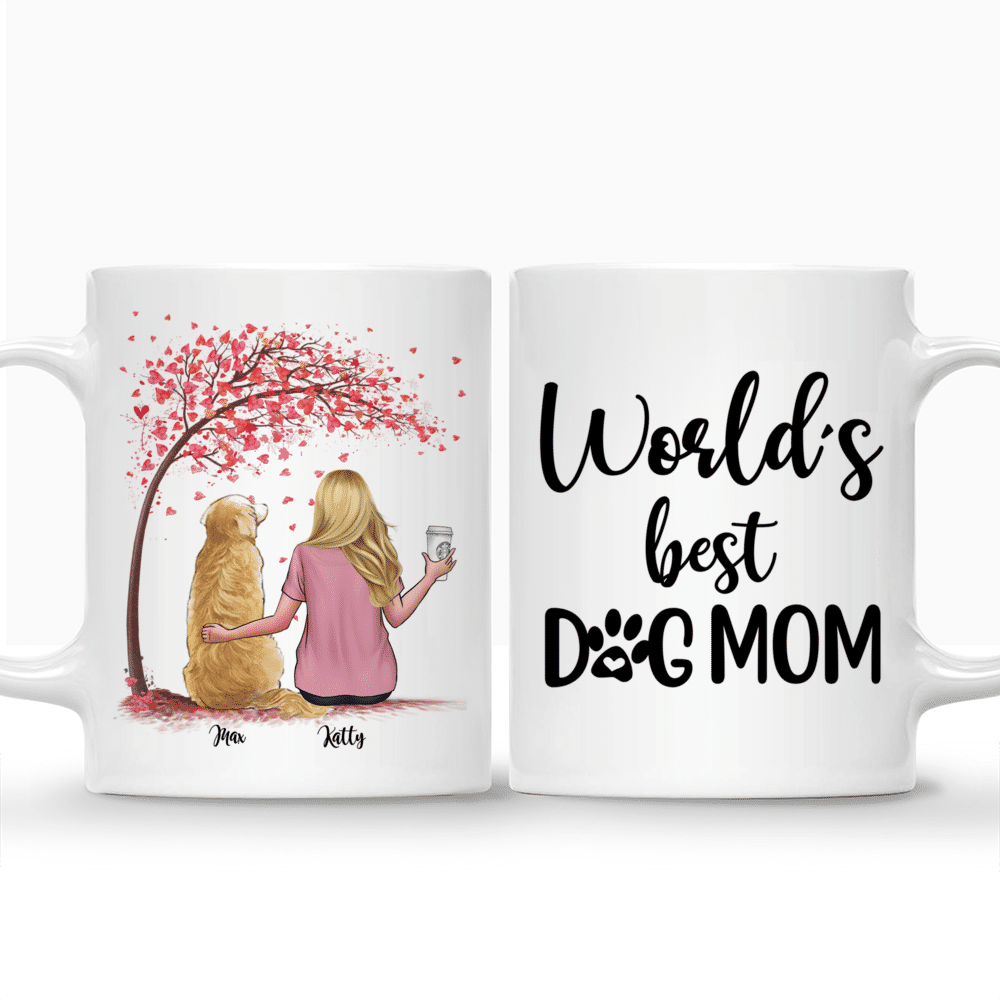 Personalized Mug - Girl and Dogs - World's Best Dog Mom (3659)_3