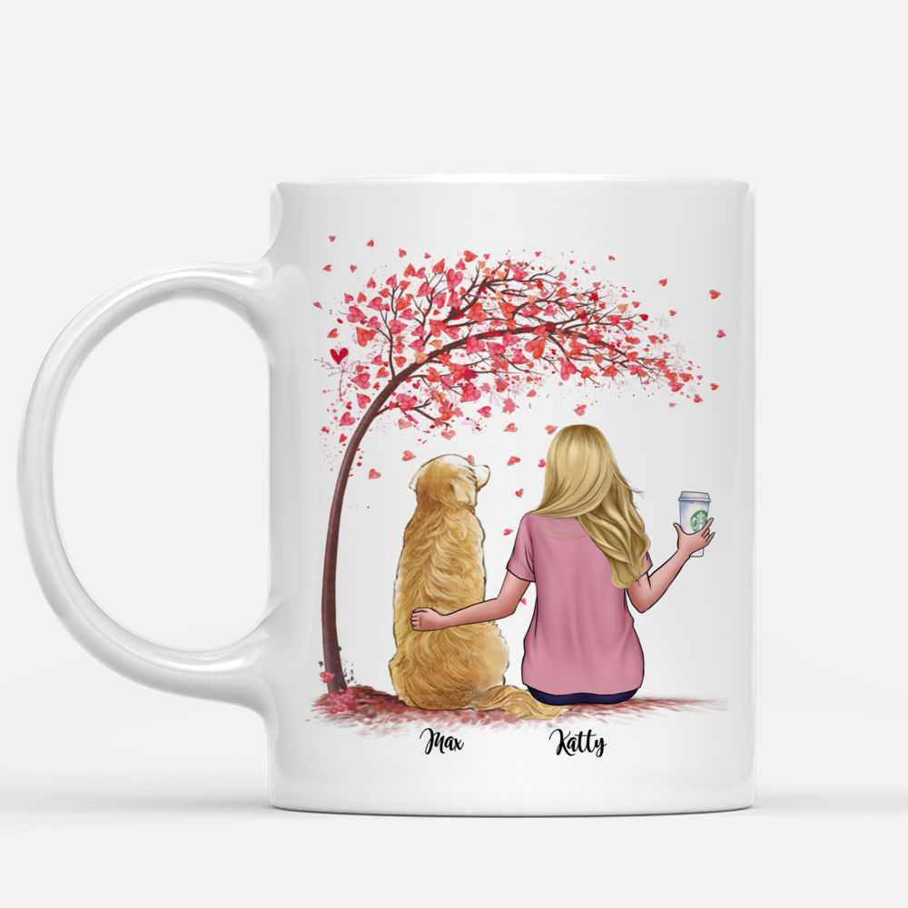 Personalized Mug - Girl and Dogs - World's Best Dog Mom (3659)_1