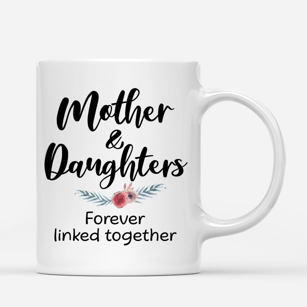 Personalized Mug - Mother & Daughter Forever Linked Together - Love 2_2