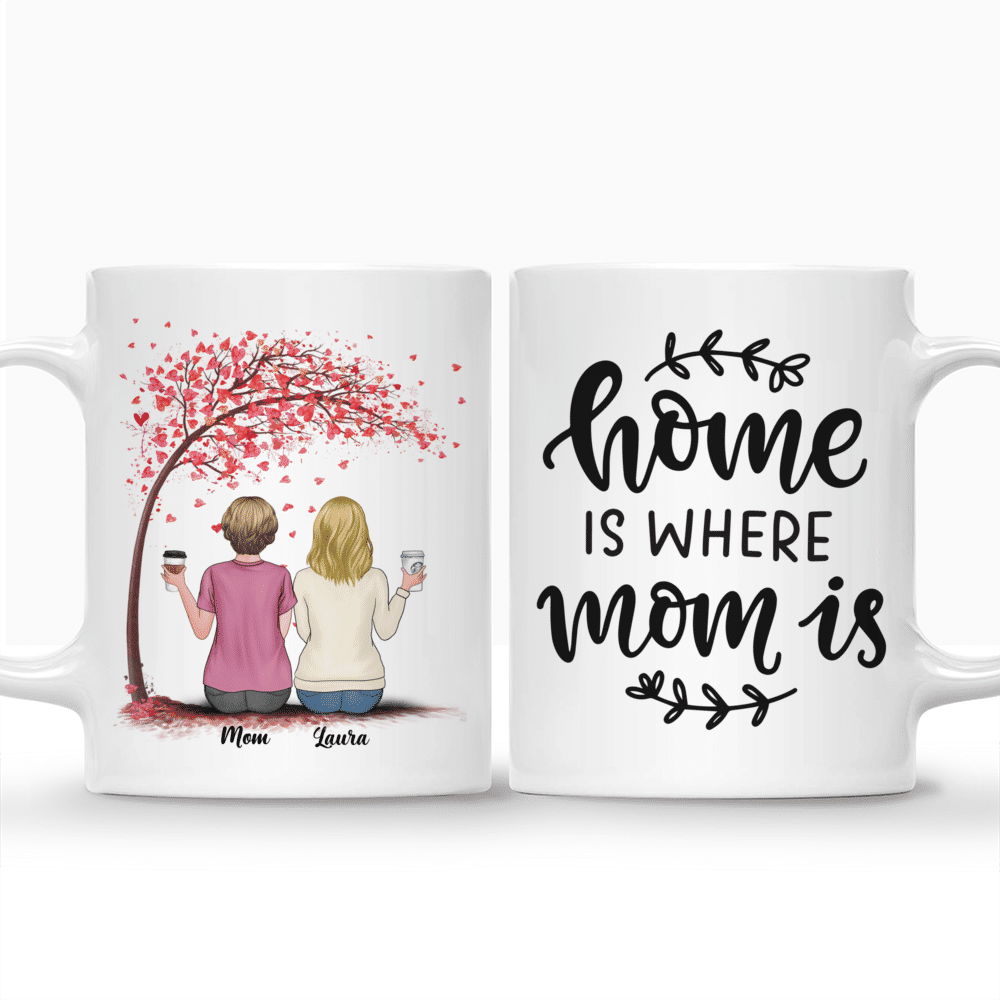 Personalized Mug - Mother & Daughters - Home Is Where Mom Is (Ver 2) (3605)_3