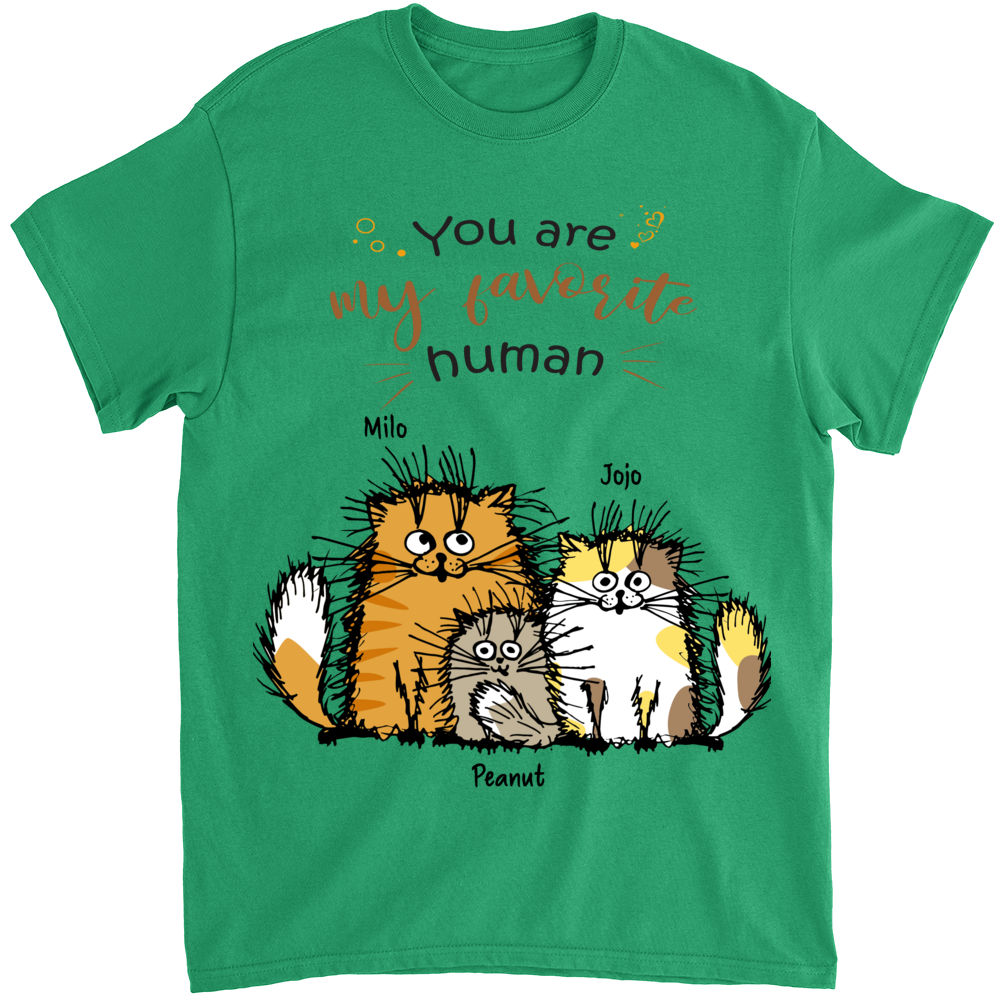 Personalized Shirt - Cat Family - TShirt - You are my favorite human