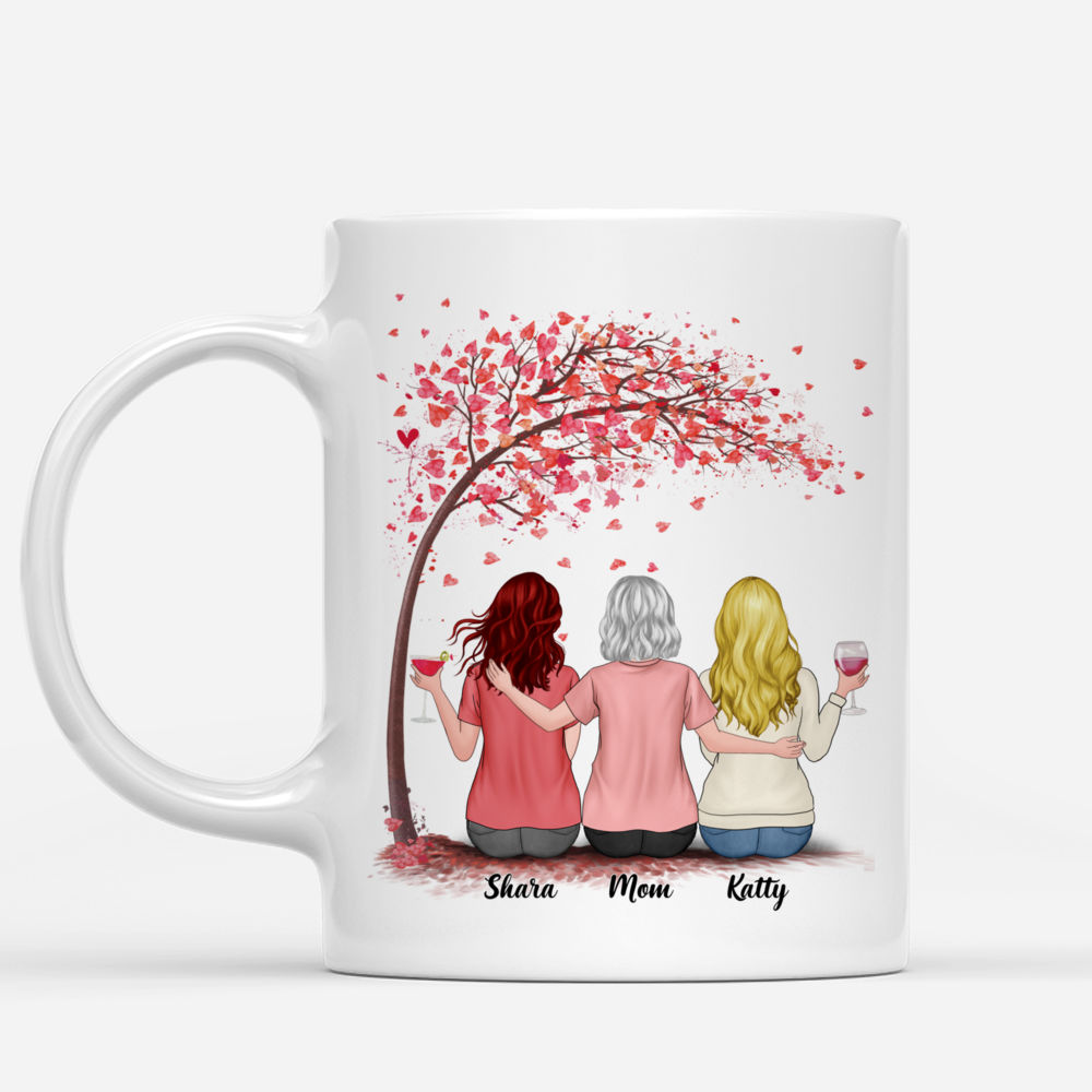 Personalized Mug - Mother & Daughters - Home Is Where Mom Is (Pink) (3605)_1