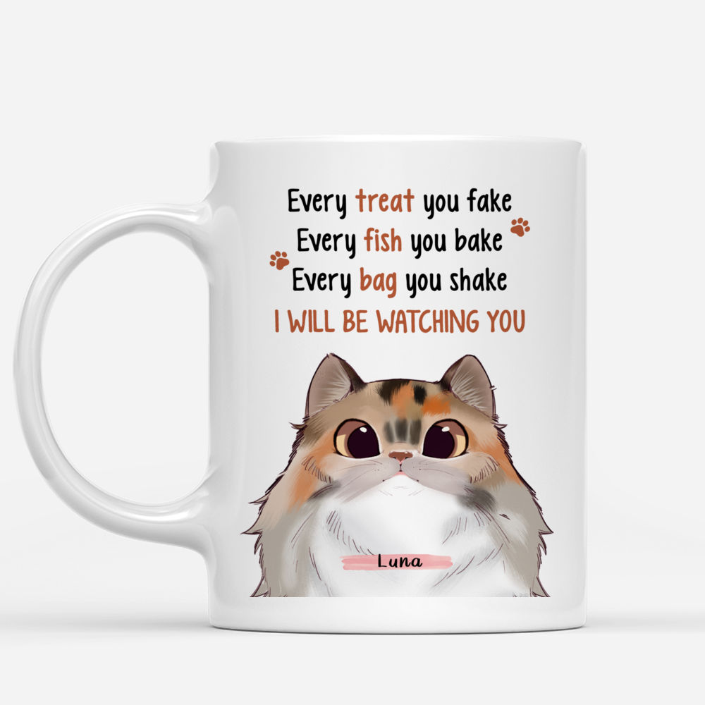 Personalized Mug - Peaking Cat - I'll be watching you (1)