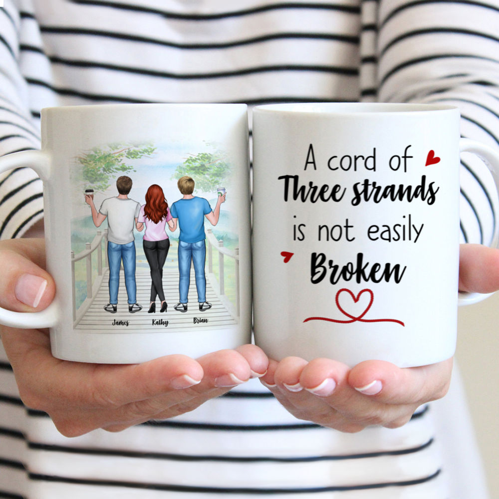 Personalized Mug - Family - Bro&Sis -  A cord of three strands is not easily broken (N)