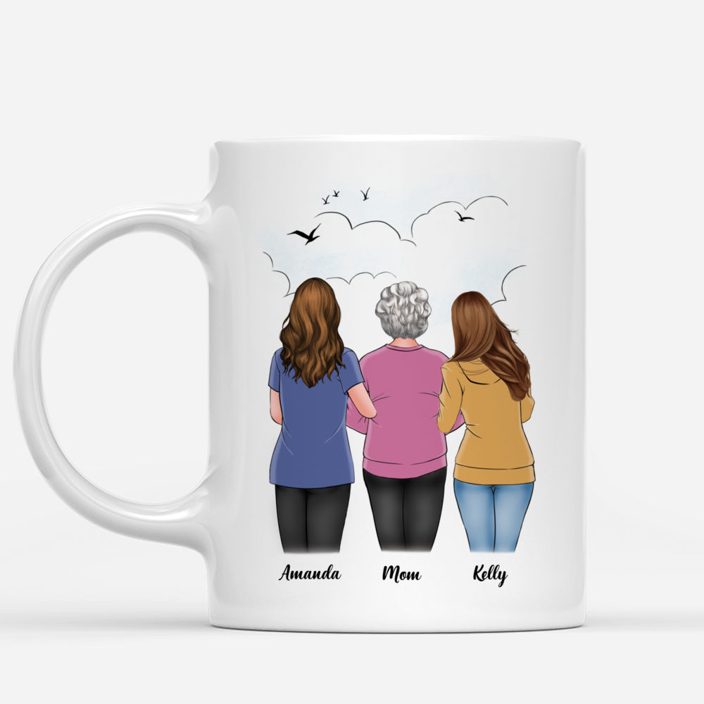 Personalized Mug - Mother's Day - Mother & Daughters Forever Linked Together - Casual Style_1