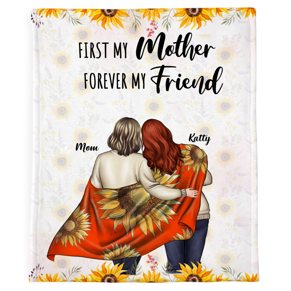 First My Mother, Forever My Friend - Gold Background - Two Tone